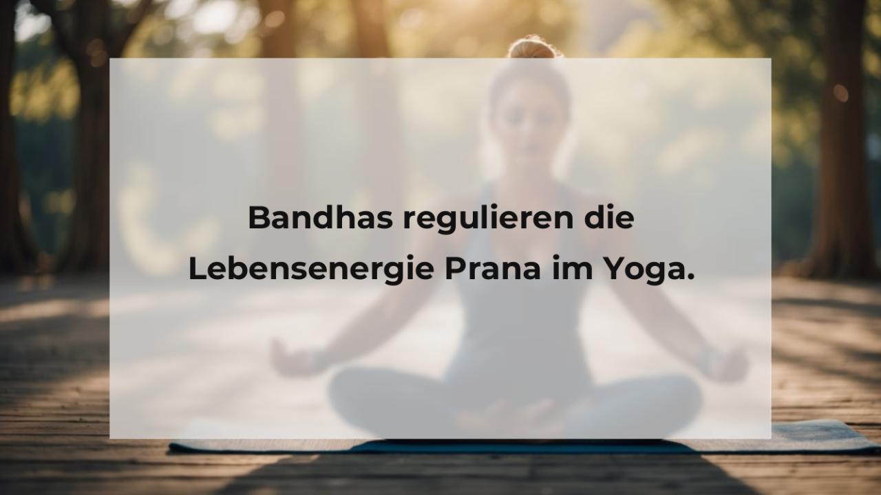 Bandhas regulieren die Lebensenergie Prana im Yoga.