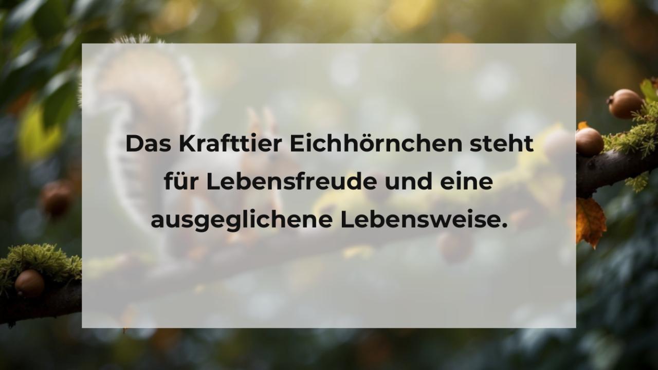 Das Krafttier Eichhörnchen steht für Lebensfreude und eine ausgeglichene Lebensweise.