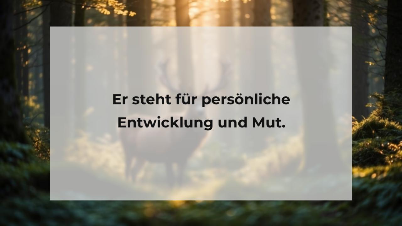 Er steht für persönliche Entwicklung und Mut.