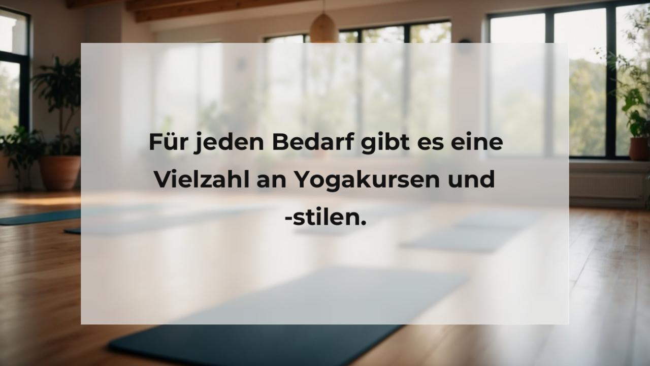 Für jeden Bedarf gibt es eine Vielzahl an Yogakursen und -stilen.