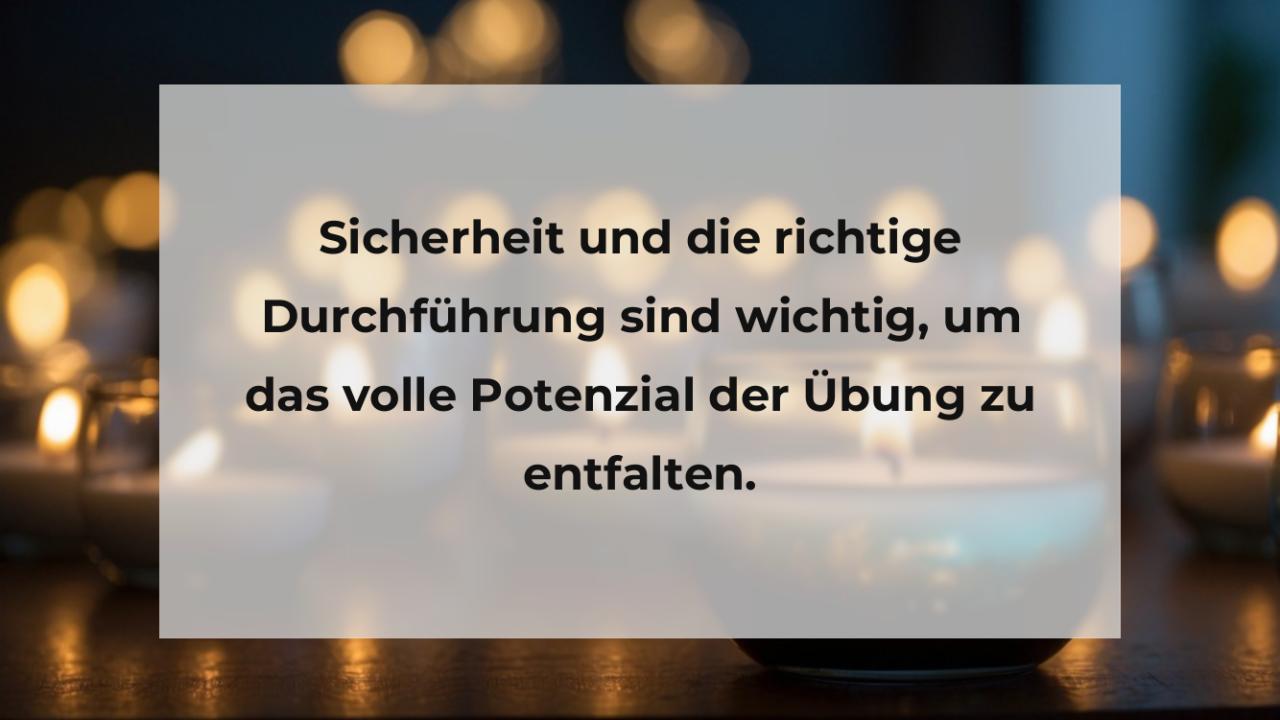 Sicherheit und die richtige Durchführung sind wichtig, um das volle Potenzial der Übung zu entfalten.